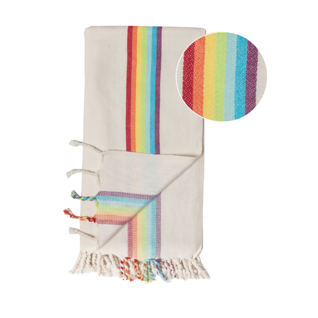 Bamboo Hammam Towel Rainbow Beige